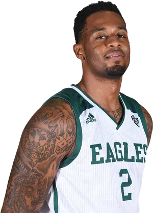 Basketball Player Tattoos Portrait PNG Image