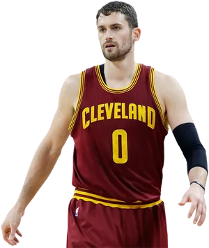 Basketball Playerin Maroon Jersey PNG Image