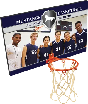 Basketball Teamand Hoop PNG Image