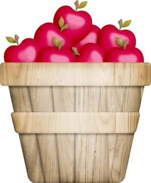 Basketof Red Apples PNG Image