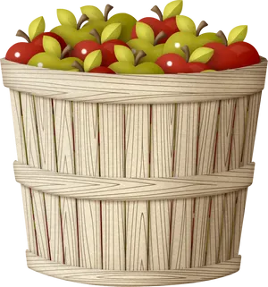 Basketof Redand Green Apples PNG