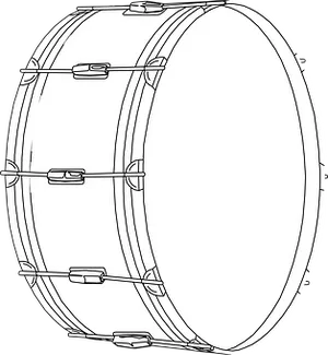 Bass Drum Line Drawing PNG Image