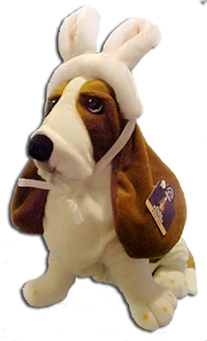 Basset Hound Plush Bunny Ears PNG Image