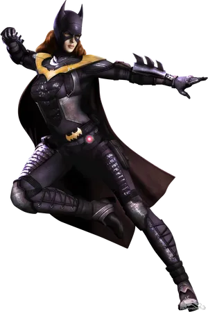 Batgirl Action Pose PNG Image