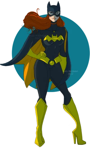 Batgirl Animated Character Pose PNG Image