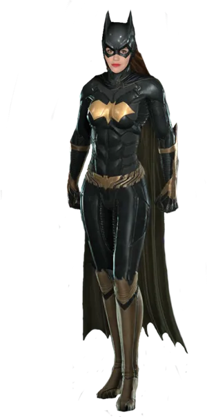 Batgirlin Action Pose PNG Image