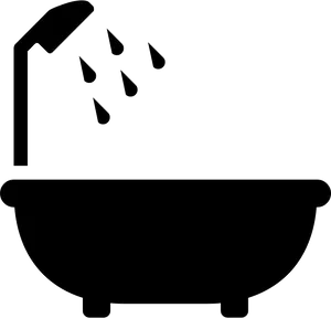 Bathtub Icon Silhouette PNG Image