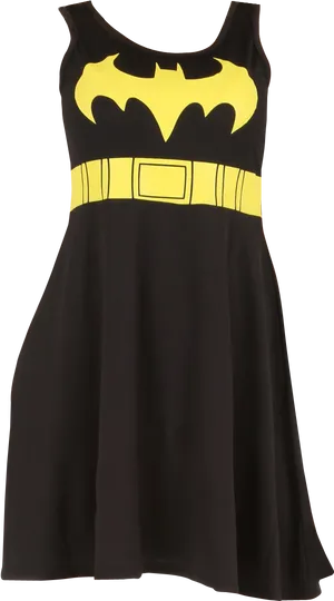 Batman Inspired Sleeveless Dress.png PNG