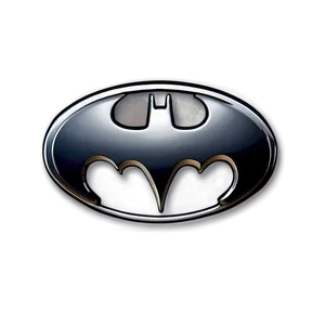 Batman Logo In Chrome Finish Png Udn29 PNG Image