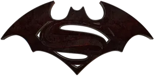 Batman Superman Logo Hybrid PNG Image