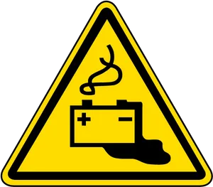 Battery Hazard Sign PNG Image