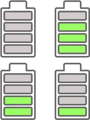 Battery Levels Graphic PNG Image