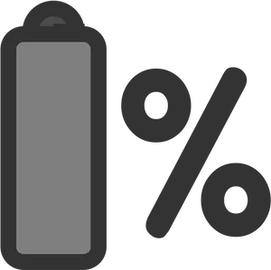 Battery Percentage Icon PNG Image
