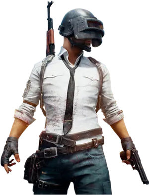 Battle Ready Player Character PNG Image