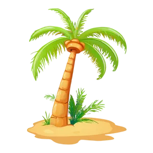 Beach Cartoon Palm Tree Png 06212024 PNG Image