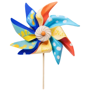 Beach Day Pinwheel Png Cdq PNG Image