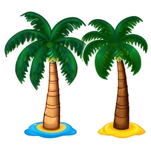 Beach Palm Tree Emoji Png Rxw13 PNG Image