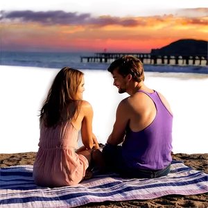 Beach Sunset Date Png 5 PNG Image