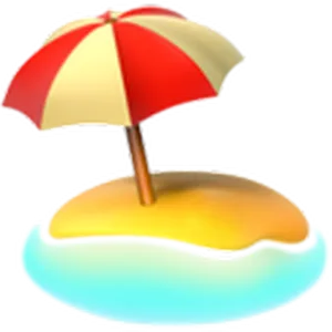 Beach Umbrella Emoji PNG Image