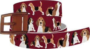 Beagle Pattern Dog Collar PNG Image