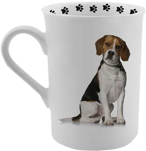 Beagle Print Coffee Mug PNG Image