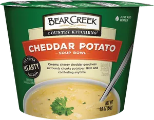 Bear Creek Cheddar Potato Soup Bowl PNG Image