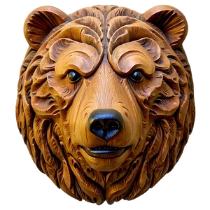 Bear Head Carving Png Kwl25 PNG Image