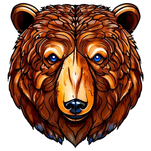 Bear Head Illustration Png 06292024 PNG Image