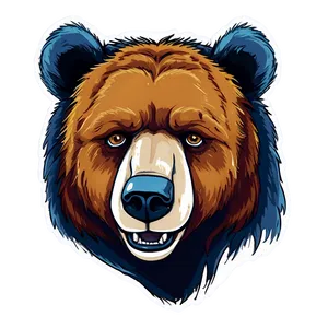 Bear Head Illustration Png Frt85 PNG Image