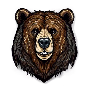 Bear Head Illustration Png Mtr98 PNG Image