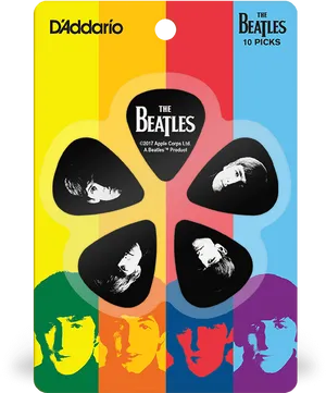 Beatles Guitar Picks Packaging PNG Image