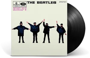 Beatles Help Album Cover Vinyl PNG Image