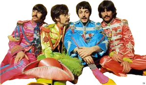 Beatles Sgt Pepper Outfits PNG Image