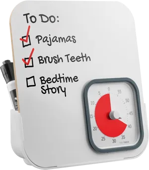 Bedtime Routine Checklistwith Timer PNG Image