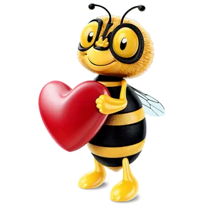 Bee With Heart Png Gqe94 PNG Image