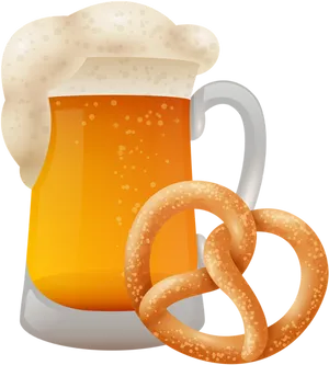 Beerand Pretzel Clipart PNG Image