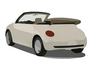 Beetle Convertible Cartoon PNG Image