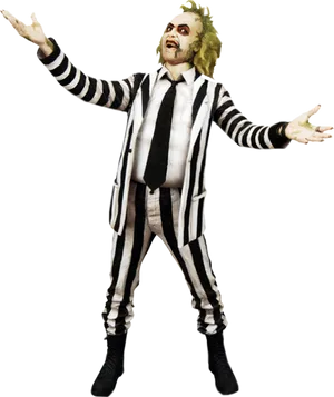 Beetlejuice Character Pose PNG Image