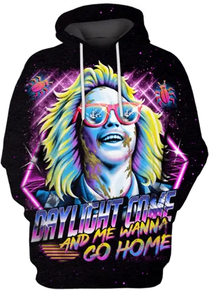 Beetlejuice Hoodie Design PNG Image