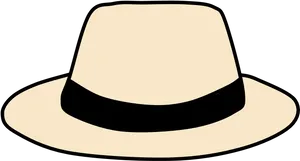 Beige Fedora Hat Graphic PNG Image