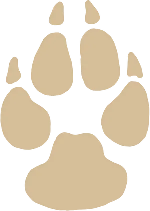 Beige Paw Printon Black Background PNG Image