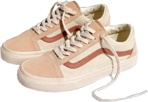 Beige Vans Sneakers Isolated PNG Image