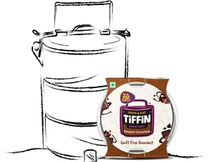 Belgian Chocolate Sweet Oats Tiffin PNG Image