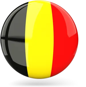 Belgian Flag Sphere Graphic PNG Image