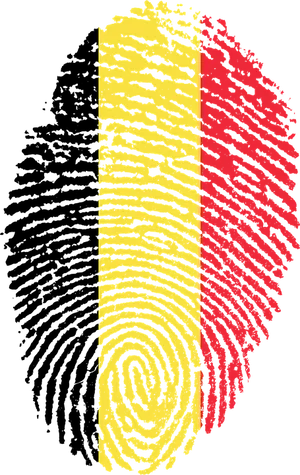 Belgium Flag Fingerprint Art PNG Image