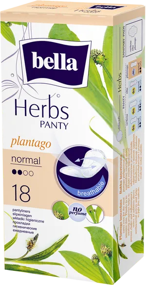 Bella Herbs Panty Liners Packaging PNG Image