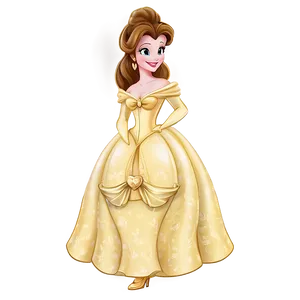 Belle In Golden Ballgown Png 25 PNG Image