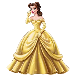 Belle's Yellow Gown Beauty And The Beast Png Aqf PNG Image