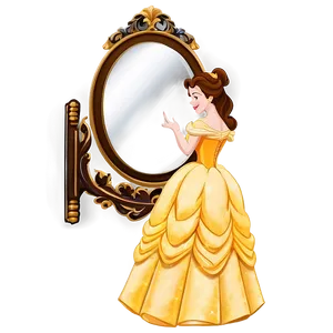 Belle With Mirror Png 06292024 PNG Image