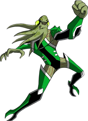 Ben10 Wildvine Action Pose PNG Image